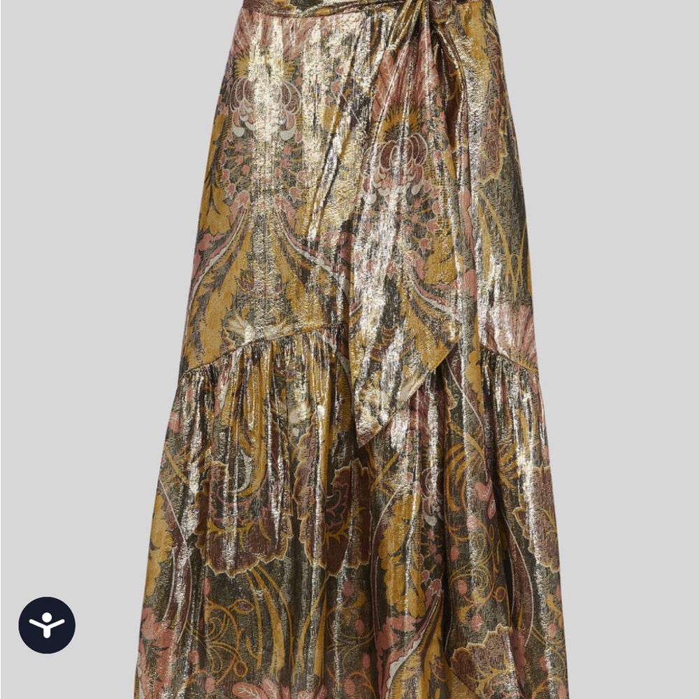 Whistles 
Multicolour Paisley Metallic Skirt
